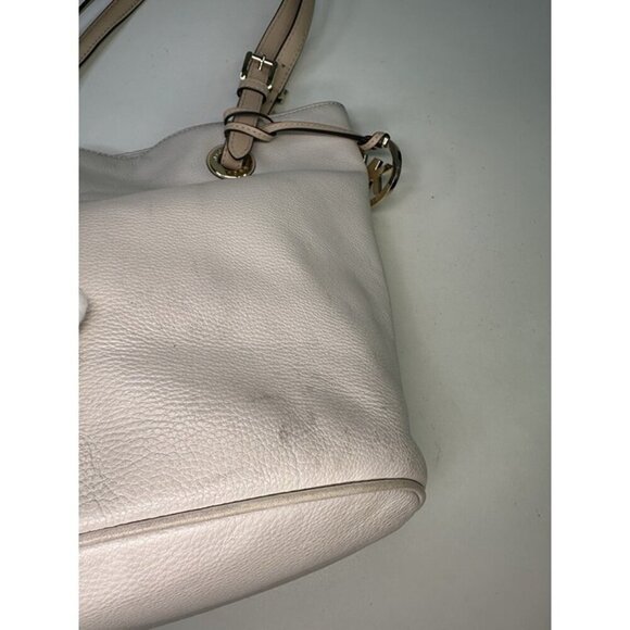 Michael Kors White Pebbled Leather Tote Hand Bag - Picture 9 of 12